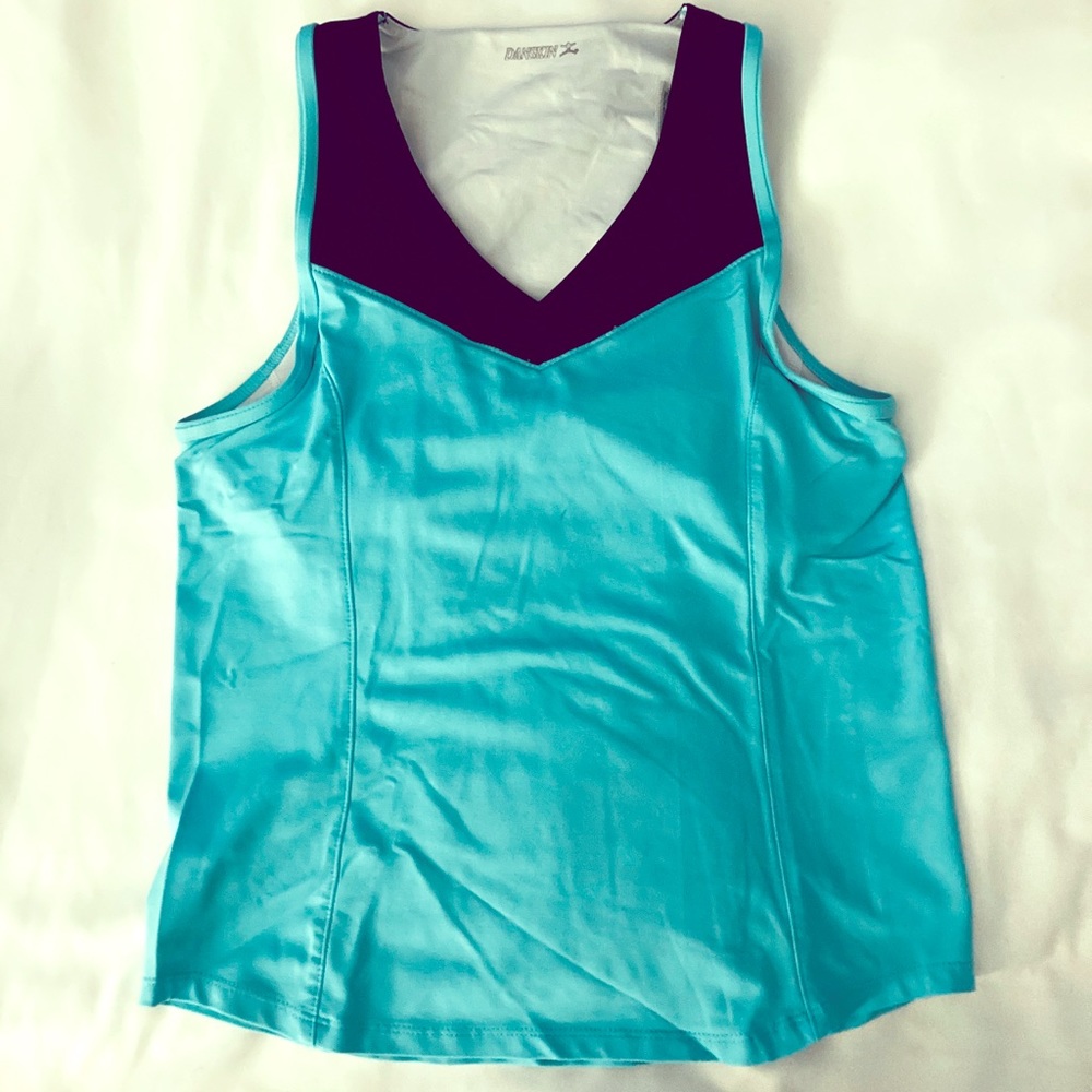 Danskin Turquoise Workout Tank, Size Medium